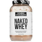 Naked Whey Double Chocolate Grass Fed Whey Protein Powder, 25g Protein, Nothing Artificial, 2LB - 21 Servings