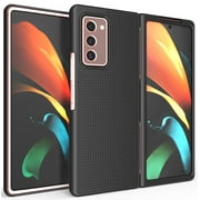 Nakedcellphone Case for Galaxy Z Fold 2, Slim Hard Shell Protector Cover [Anti-Fingerprint, Grid Texture] for Samsung Galaxy Z Fold 2 5G Phone 2020, SM-F916