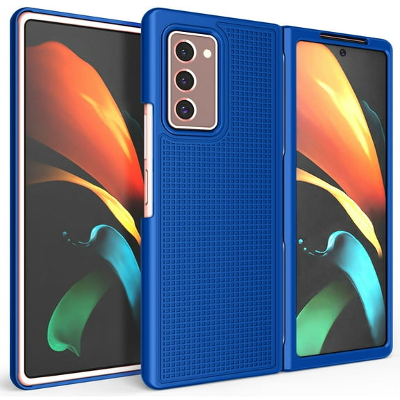 Nakedcellphone Case for Galaxy Z Fold 2, Slim Hard Shell Protector Cover [Anti-Fingerprint, Grid Texture] for Samsung Galaxy Z Fold 2 5G Phone (2020, SM-F916)