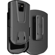 Nakedcellphone Case with Clip for Unihertz Titan Pocket Phone, Slim Hard Shell Textured Cover and [Rotating/Ratchet] Belt Hip Holster Combination