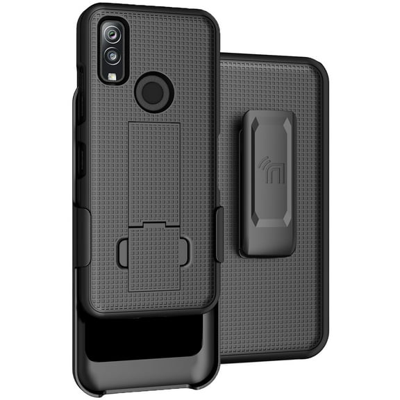 Nakedcellphone Combo Compatible with Verizon Kyocera DuraSport 5G UW (C6930) Case, Slim Kickstand Phone Cover with [Rotating/Ratchet] Belt Clip Holster Combination