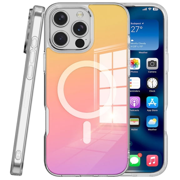 Nakedcellphone Embedded Series for Apple iPhone 16 Pro Max Phone Case, Compatible with MagSafe - Iridescent Color Change