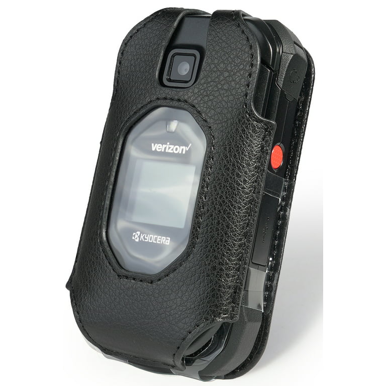 Kyocera Cadence Flip Phone Case Black Plastic Removable Clip