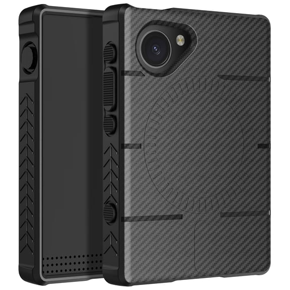 Nakedcellphone Flex Series for Light Phone III Case - Compatible with MagSafe - Black Carbon Fiber Design
