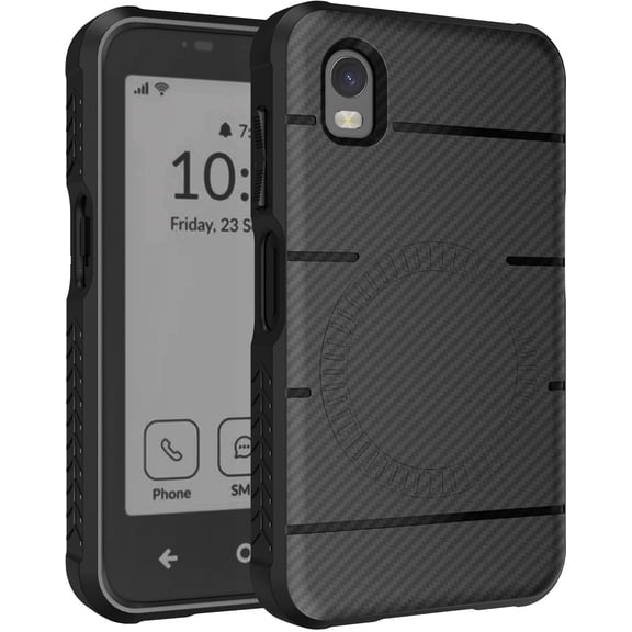 Nakedcellphone Flex Series for Mudita Kompakt Phone Case (Compatible with MagSafe) - Black Carbon Fiber Design