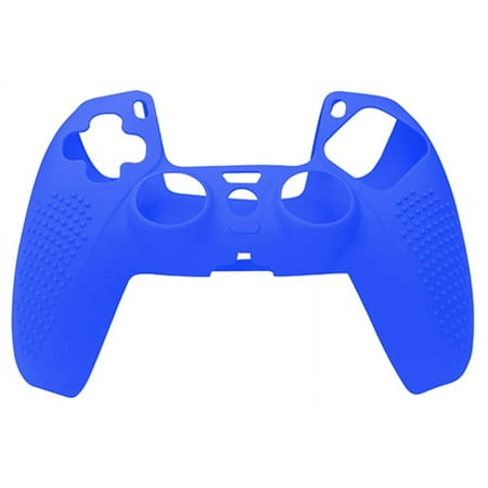 Nakedcellphone Grip Series Compatible with PS5 Controller Case, Soft Silicone Rubber Skin Cover - Blue