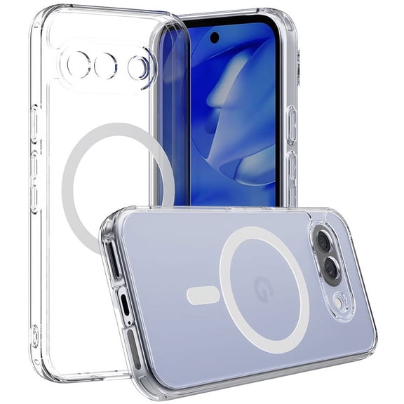 Nakedcellphone Transparent Series for Google Pixel 9A Phone Case, Clear Acrylic - Compatible with MagSafe