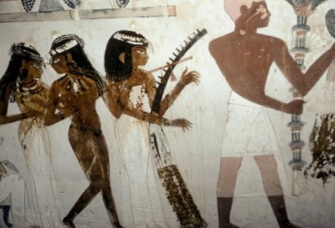 Nakht Tomb-Tomb Painting Egyptian Art(- ) Fresco Nakht Tomb Thebes Egypt Canvas Art - (24 x 36)