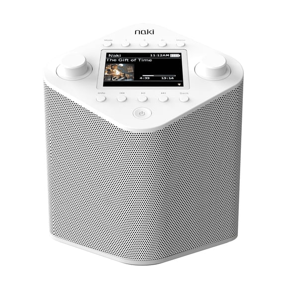 Naki Pulse - Online Streaming Kosher Music Player (White) with Single 5W Speaker