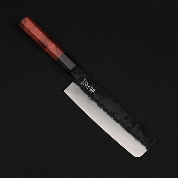 Nakiri Blue Steel VG10 Clad – Ebony Handle 180mm/7in