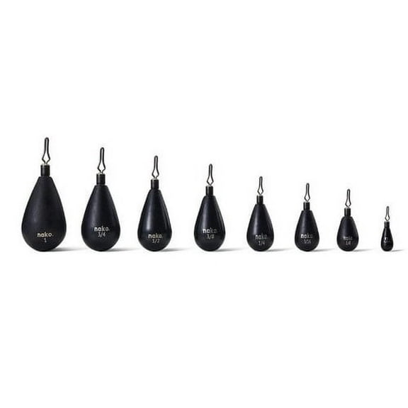 Nako Tungsten Tear Drop Shot Weights - 5 Pack