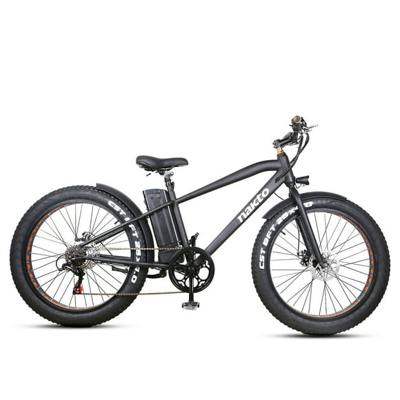 Nakto 26in CRUISER Fat Tire Electric Mountain Bicycle/Bike for adults 300w Motor 36v 10Ah Li-Ion Battery 5 Pedal Assist Levels