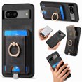 thumbnail image 1 of Nalacover 2-in-1 Magnetic Case for Google Pixel 7, Back Wallet Case with Detachable Card Holder Ring Holder Stand Phone Cover for Google Pixel 7, Vintage PU Leather Shockproof Case - Black, 1 of 10