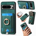 thumbnail image 1 of Nalacover 2-in-1 Magnetic Case for Google Pixel 8 Pro, Back Wallet Case with Detachable Card Holder Ring Holder Stand Phone Cover for Google Pixel 8 Pro, Vintage PU Leather Shockproof Case - Green, 1 of 10