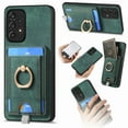 thumbnail image 1 of Nalacover 2-in-1 Magnetic Case for Samsung Galaxy A13 5G, Back Wallet Case with Detachable Card Holder Ring Stand Cover for Samsung Galaxy A13 5G, Vintage PU Leather Shockproof Case - Green, 1 of 10