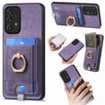 thumbnail image 1 of Nalacover 2-in-1 Magnetic Case for Samsung Galaxy A13 5G, Back Wallet Case with Detachable Card Holder Ring Stand Cover for Samsung Galaxy A13 5G, Vintage PU Leather Shockproof Case - Purple, 1 of 10