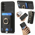 thumbnail image 1 of Nalacover 2-in-1 Magnetic Case for Samsung Galaxy A14 5G, Back Wallet Case with Detachable Card Holder Ring Stand Cover for Samsung Galaxy A14 5G, Vintage PU Leather Shockproof Case - Black, 1 of 10