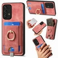 thumbnail image 1 of Nalacover 2-in-1 Magnetic Case for Samsung Galaxy A53 5G, Back Wallet Case with Detachable Card Holder Ring Stand Cover for Samsung Galaxy A53 5G, Vintage PU Leather Shockproof Case - Pink, 1 of 10
