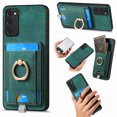 thumbnail image 1 of Nalacover 2-in-1 Magnetic Case for Samsung Galaxy S20 FE, Back Wallet Case with Detachable Card Holder Ring Stand Cover for Samsung Galaxy S20 FE, Vintage PU Leather Shockproof Case - Green, 1 of 10