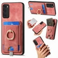 thumbnail image 1 of Nalacover 2-in-1 Magnetic Case for Samsung Galaxy S20 FE, Back Wallet Case with Detachable Card Holder Ring Stand Cover for Samsung Galaxy S20 FE, Vintage PU Leather Shockproof Case - Pink, 1 of 10