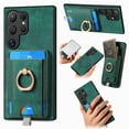 thumbnail image 1 of Nalacover 2-in-1 Magnetic Case for Samsung Galaxy S24 Ultra, Back Wallet Case with Detachable Card Holder Ring Stand Cover for Samsung Galaxy S24 Ultra, Vintage PU Leather Shockproof Case - Green, 1 of 10