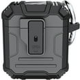 thumbnail image 1 of Nalacover AirPods Case Designed for Airpods 2 & 1,Secure Lock Clip Full-Body Rugged Protective Hard Shell Support Wireless Charging Shockproof Cover with Carabiner for Apple Airpods 2 &1,Black, 1 of 9