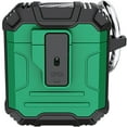 thumbnail image 1 of Nalacover AirPods Case Designed for Airpods 2 & 1,Secure Lock Clip Full-Body Rugged Protective Hard Shell Support Wireless Charging Shockproof Cover with Carabiner for Apple Airpods 2 &1,Darkgreen, 1 of 9