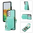 thumbnail image 1 of Nalacover Back Mirror Flip Case for Samsung A52, Wallet Case Crossbody PU Leather with Card Holder Kickstand Phone Case Detachable Shoulder Strap Handbag for Samsung Galaxy A52, Green, 1 of 13