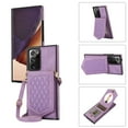 thumbnail image 1 of Nalacover Back Mirror Flip Case for Samsung Galaxy Note 20 Ultra,Wallet Case Crossbody PU Leather with Card Holder Kickstand Phone Case Detachable Shoulder Strap Handbag, Purple, 1 of 13