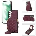 thumbnail image 1 of Nalacover Back Mirror Flip Case for Samsung S22, Wallet Case Crossbody PU Leather with Card Holder Kickstand Phone Case Detachable Shoulder Strap Handbag for Samsung Galaxy S22, Red, 1 of 11
