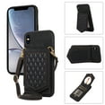 thumbnail image 1 of Nalacover Back Mirror Flip Case for iPhone XS Max, Wallet Case Crossbody PU Leather with Card Holder Kickstand Phone Case Detachable Shoulder Strap Handbag For iPhone XS Max, Black, 1 of 13