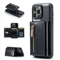 thumbnail image 1 of Nalacover Back Wallet Case for iPhone 11 Pro Max, 2 in 1 Function Design Zipper Pocket Luxury Shining PU Leather Cover with Card Slots Holder Magnetic Kickstand Shockproof Anti-Scratches Case,Black, 1 of 11
