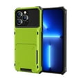 thumbnail image 1 of Nalacover Back Wallet Case for iPhone 11 Pro Max, Hidden Card Slot Dual Layers Rugged PC + Soft TPU Hybrid Military Grade Shockproof Cover Heavy Duty Lens Protection Non-Slip Case, Green, 1 of 9