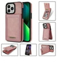 thumbnail image 1 of Nalacover Back Wallet Case for iPhone 15 Pro, RFID Blocking Card Slots Holder Premium PU Leather Protective Cover with Kickstand Magnetic Closure Shockproof Dustproof Case, Rosegold, 1 of 10