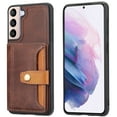 thumbnail image 1 of Nalacover Card Slots Holder Wallet Case for Samsung Galaxy S22 Plus with Magnetic Button Kickstand Back Flip Cover, Premium PU Leather Silicone Bumper Shockproof Anti-Scratches Case, Coffee, 1 of 6