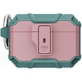 thumbnail image 1 of Nalacover Case for Airpods Pro 2nd Gen 2022, Full Body Heavy Duty Shockproof Military Grade Protection Cover with Secure Lock Keychain Dual-Layers Case for Airpods Pro 2nd Gen 2022,Pink+Green, 1 of 7