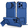 thumbnail image 1 of Nalacover Case for Apple iPhone 13 Pro, with Camera Cover Kickstand [Protective & Slim Fit] [Anti-Scratch & Anti-Fingerprint] Sliding Lens Cover Protection for iPhone 13 Pro 6.1 inch, Blue, 1 of 12