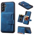 thumbnail image 1 of Nalacover Case Compatible with Samsung A15, Detachable Wallet Pocket with Credit Card Holder, Back Flip Premium Leather Magnetic Clasp Kickstand Cover For Samsung Galaxy A15,Blue, 1 of 7