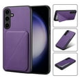thumbnail image 1 of Nalacover Case Compatible with Samsung A24 4G, Wallet Case with Hidden Card Holder, withKickstand Card Slots Classic PU Cowhide Leather Cover for Men Women Girls for Samsung Galaxy A24 4G, Purple, 1 of 10