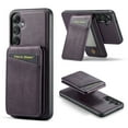 thumbnail image 1 of Nalacover Case Compatible for Samsung Galaxy S24 Plus, [Support MagSafe Wireless Charging] Flip Magnetic Premium Leather Wallet Cover with Detachable Card Holder Kickstand Shockproof Case, Purple, 1 of 10