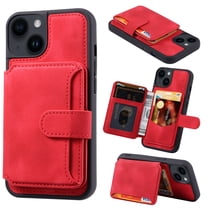 Nalacover Case Compatible with iPhone 11, Detachable Wallet Pocket with Credit Card Holder, Back Flip Premium Leather Magnetic Clasp Kickstand Cover For iPhone 11 - 6.1", Red