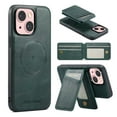 thumbnail image 1 of Nalacover Case Compatible for iPhone 13, [Support MagSafe Wireless Charging] Flip Magnetic Premium Leather Wallet Phone Cover with Detachable Card Holder Kickstand Shockproof Case, Green, 1 of 11