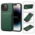 thumbnail image 1 of Nalacover Case Compatible with iPhone 14 Plus, Wallet Case with Hidden Card Holder, withKickstand Card Slots Classic PU Cowhide Leather Cover for Men Women Girls For iPhone 14 Plus, Green, 1 of 10