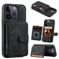 thumbnail image 1 of Nalacover Case Compatible with iPhone 14 Pro, Detachable Wallet Pocket with Credit Card Holder, Back Flip Premium Leather Magnetic Clasp Kickstand Cover For iPhone 14 Pro - 6.1", Black, 1 of 7