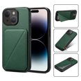 thumbnail image 1 of Nalacover Case Compatible with iPhone 14, Wallet Case with Hidden Card Holder, withKickstand Card Slots Classic PU Cowhide Leather Cover for Men Women Girls For iPhone 14, Green, 1 of 10