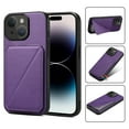 thumbnail image 1 of Nalacover Case Compatible with iPhone 15 Plus, Wallet Case with Hidden Card Holder, withKickstand Card Slots Classic PU Cowhide Leather Cover for Men Women Girls For iPhone 15 Plus, Purple, 1 of 10