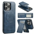 thumbnail image 1 of Nalacover Case Compatible for iPhone 16 Pro Max, [Support MagSafe Wireless Charging] Flip Magnetic Premium Leather Wallet Phone Cover with Detachable Card Holder Kickstand Shockproof Case, Blue, 1 of 10