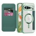 thumbnail image 1 of Nalacover Case for Google Pixel 10 /10 Pro,Compatible with MagSafe Charging,Wallet Cover with RFID Blocking Card Slots,Shockproof PU Leather Magnetic Closure Folio Plating Clear Phone Case,Darkgreen, 1 of 6