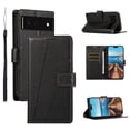 thumbnail image 1 of Nalacover Case for Google Pixel 6 - Card Holder PU Leather Wallet Cover with Magnetic Clasp Stand Hand Strap, Soft TPU Inner Shockproof Anti-Scratches Case for Google Pixel 6, Black, 1 of 10