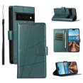 thumbnail image 1 of Nalacover Case for Google Pixel 6 Pro - Card Holder PU Leather Wallet Cover with Magnetic Clasp Stand Hand Strap, Soft TPU Inner Shockproof Anti-Scratches Case for Google Pixel 6 Pro, Darkgreen, 1 of 10